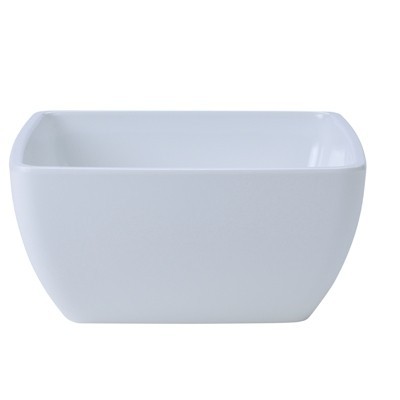 Square bowl, capacity 55cl, dimensions 12.7 x 12.7 cm, melamine, color white Global