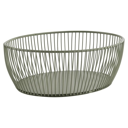 Draadmand afm. 24x19x8cm. donkergroen metaal