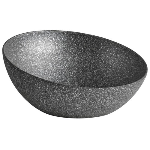 BUFFET PLATE DIAM. 32.5CM. HG T. 14CM. BLACK/SILVER ALUMINUM FROSTFIRE
