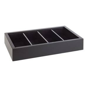 CUTLERY TRAY 4-COMPARTMENT SIZE. 53x32.5X11CM. WENGE WOOD
