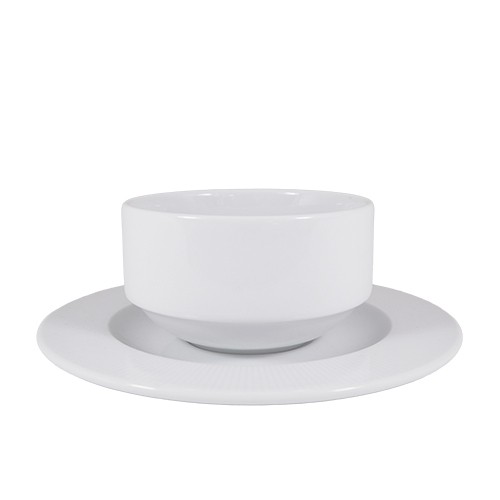 Schotel diam. 18cm. tbv schaaltje Raio kleur wit Nova