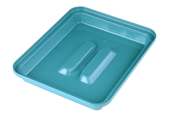 Deksel tbv bord rechthoeking afm. 25x20x3,3cm. kleur groen Hotplast,  temperatuur +180 °c.