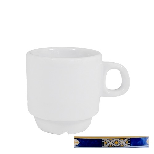 ESPRESSOTASSE NORDIKA INH. 9CL. FARBE WEISS MIT DEKOR EGYPTO BLUE NOVA