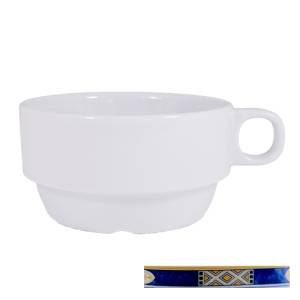 Soepkop europa 1-oor inh. 25cl. kleur wit m/decor Egypto Blue Nova