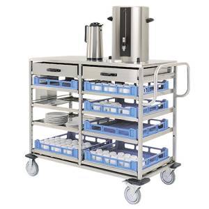 Serveerwagen type "sk20 vl" afm. 122x64x104cm. Animo