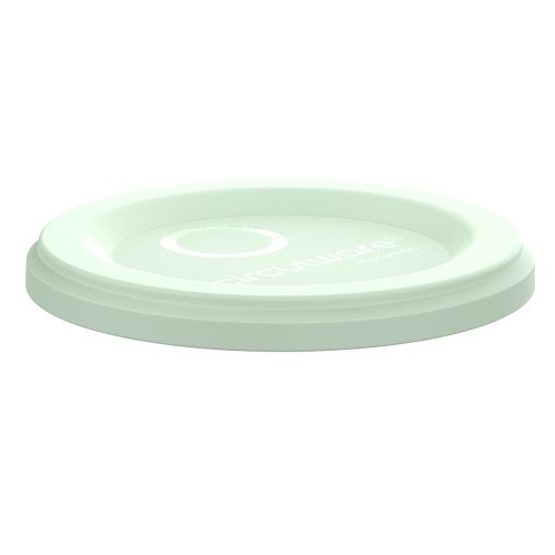 Deksel v/beker CirculCup flat outer diam. 80mm. Forest Light polypropyleen doos á 234 stuks