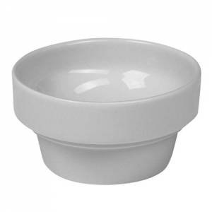 Dessertschaal rond diam. 10,5cm. vlakke bodem kleur wit Nova