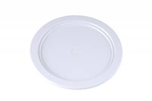 ABDECKUNG FÜR SUPPENBECHER MIT KURZEM MANGEL DURCHM. 10,8 cm. FARBE WEISS HOTPLAST TEMPERATUR +180 °C