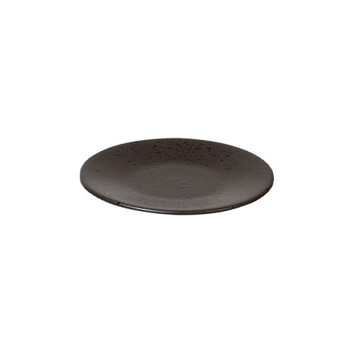 PLAQUE PLATE DIAM. 16CM. NOIR MACHET Q AUTHENTIQUE