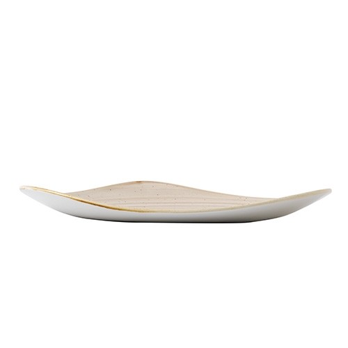 Bord driehoekig kleur Nutmeg Cream afm. 19,2cm. Churchill Stonecast