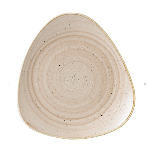 Bord driehoekig kleur Nutmeg Cream afm. 19,2cm. Churchill Stonecast