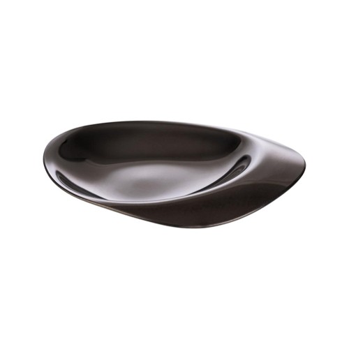 SCHÜSSEL-/BRETTGRÖSSE. 8,5X8CM. SCHWARZE KIESEL AUS EDELSTAHL, 4-TEILIG