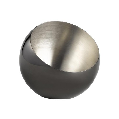 Schaal/kom diam. 16cm. hgt. 15cm. zwart roestvrijstaal Sphere