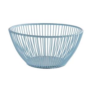 WIRE BASKET DIAM. 17,5CM. HG T. 8CM. BLUE METAL SVART
