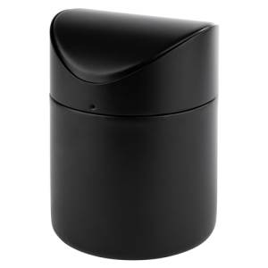 WASTE BIN DIAM. 12CM. HG T. 17CM. BLACK STAINLESS STEEL