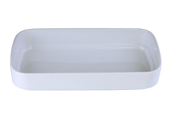 Gastronormschaal 1/3gn met vlakke bodem hoogte 5,5cm. kleur wit Nova