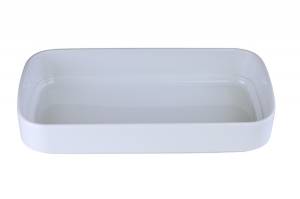 Gastronormschaal 1/3gn met vlakke bodem hoogte 5,5cm. kleur wit Nova