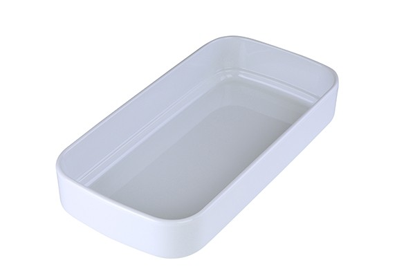 Gastronormschaal 1/3gn met vlakke bodem hoogte 5,5cm. kleur wit Nova