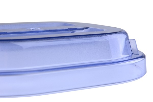 COUVERCLE POUR PLAT REPAS METRO DIM. 17.2X15X3.3CM. PLASTIQUE CHAUD TRANSPARENT COULEUR. TEMPÉRATURE +140 °C.