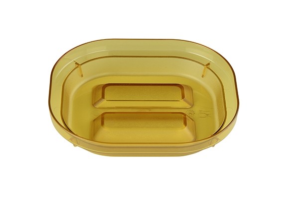 COVER FOR MEAL BOWL METRO SIZE. 17.2X15X3.3CM. COLOR AMBER HOTPLAST. TEMPERATURE +180 °C.