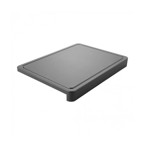 Trancheerblad afm. 50x37cm. zwart polyethyleen met geul Caterchef