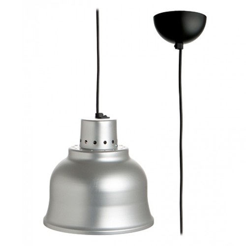 Warmtelamp diam. 22,5cm. hgt. 22-180cm. 230v/250w zilver aluminium Caterchef
