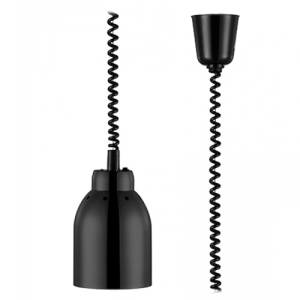 Warmtelamp verstelbaar diam. 15,6cm. hgt. 50-180cm. 230v/250w zwart roestvrijstaal Caterchef