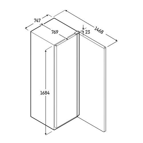 Koelkast MRFvc 5501 afm. 74,7x76,9x168,4cm. 230v/150w  Liebherr