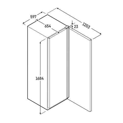 Koelkast MRFvc 3511 afm. 59,7x65,4x168,4cm. 230v/150w  Liebherr