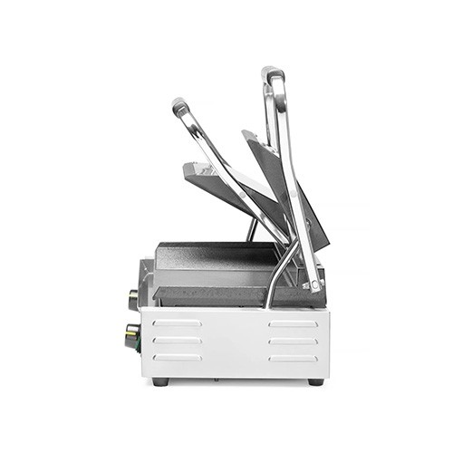 Contactgrilldubbel 1/2 glad + 1/2 gegroefd afm. 57x37x21cm. 230v/3600w Hendi