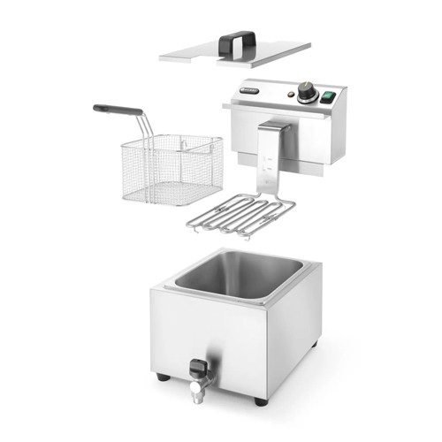 Friteuse Mastercook met aftapkraan inh. 8l. 230v/3500w Hendi