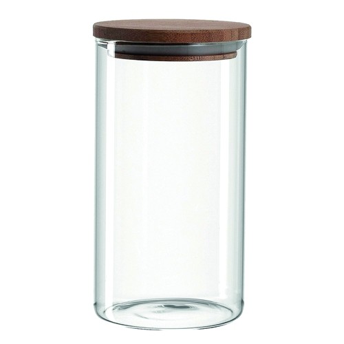 Glazen voorraadpot met kurk inh. 1l.