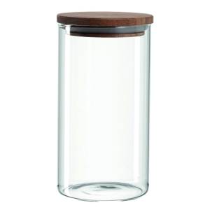 Glazen voorraadpot met kurk inh. 1l.