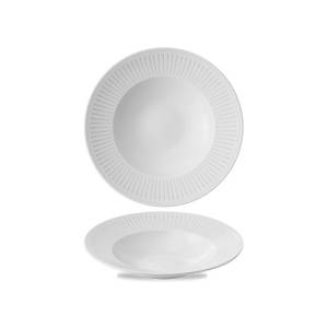 Bord diep diam. 28cm. Churchill Era Grey