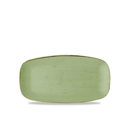 Chefs oblong bord afm. 29.8x15.3cm. Churchill Stonecast Sage Green