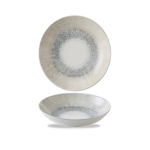 COUPE SCALE DIAM. 24.8CM. STUDIO PRINTS FUSION AGATE GRAY CHURCHILL