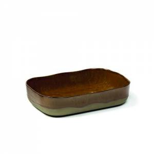 ASSIETTE 5L XPROFONDE DIM. 23X15CM. HG. 5 CM. COULEUR OCRE/MARRON LA NOUVELLE TABLE MERCI SERAX