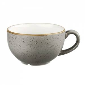 Theekop / cappuccinokop kleur Peppercorn Grey inh. 22,7cl. Churchill Stonecast