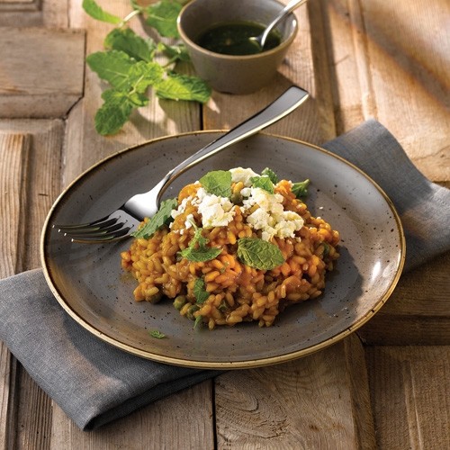 COUPE BOARD FARBE PFEFFERKORNGRAU DURCHM. 16,5 cm. CHURCHILL STONECAST