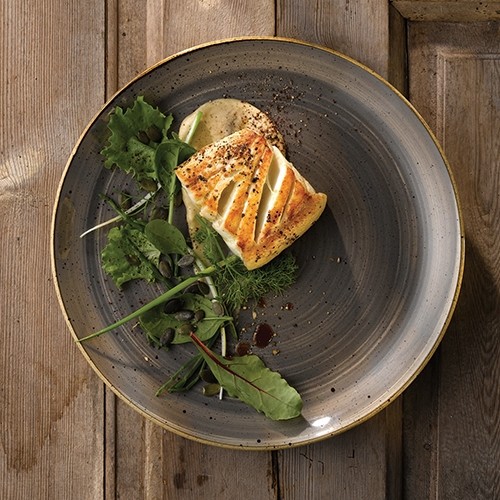 Coupebord kleur Peppercorn Grey diam. 21,7cm. Churchill Stonecast