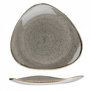 Bord driehoekig kleur Peppercorn Grey afm. 26,5cm. Churchill Stonecast