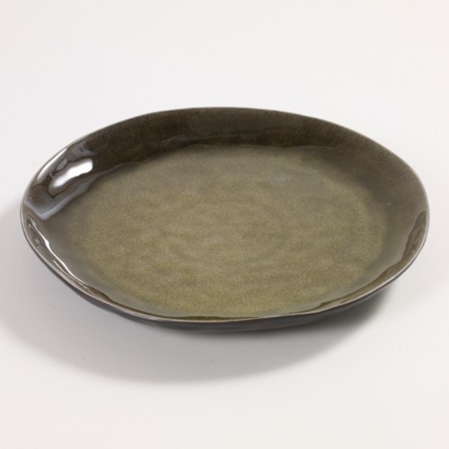 ASSIETTE RONDE M DIAM. 28CM. HGT. 1,9 cm. COULEUR VERT PUR PAR PASCALE NAESSENS SERAX