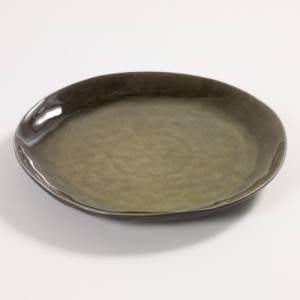 Bord rond m diam. 28cm. hgt. 1,9cm. kleur groen Pure by Pascale Naessens Serax