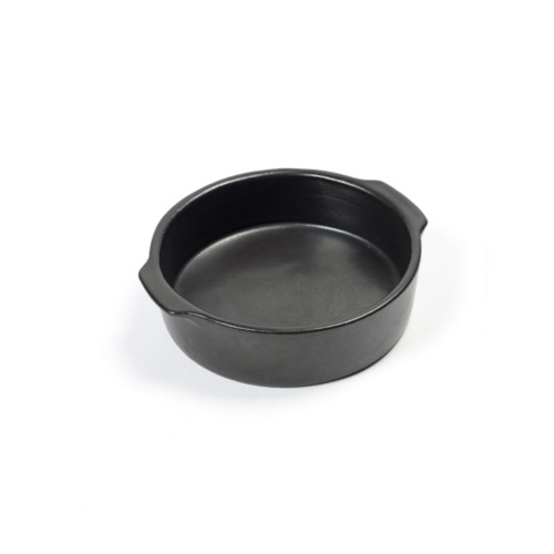 Ovenschaal rond XS diam. 13cm. hgt. 4cm. kleur zwart Pure by Pascale Naessens Serax