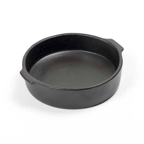 Ovenschaal rond m diam. 20cm. hgt. 5cm. kleur zwart Pure by Pascale Naessens Serax