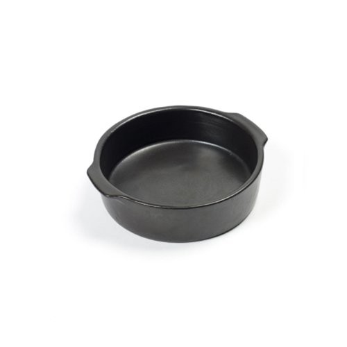 Ovenschaal rond l diam. 25cm. hgt. 6cm. kleur zwart Pure by Pascale Naessens Serax