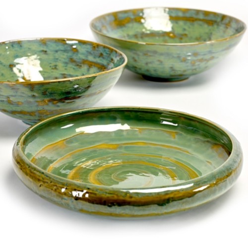 TABOULEH-SCHÜSSEL DURCHM. 31CM. HGT. 6,7 cm. FARBE SEA GREEN PURE VON PASCALE NAESSENS SERAX