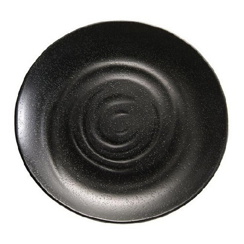 PLAT/ASSIETTE DIAM. 28X(H)3CM. MELAMINE COULEUR NOIR ZEN