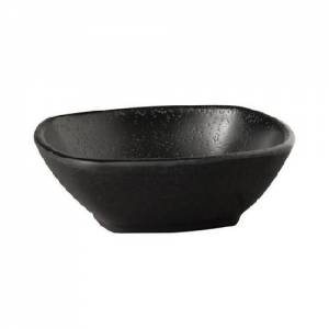 Schaal rechthoekig afm. 12x12x(h)4cm. melamine kleur zwart