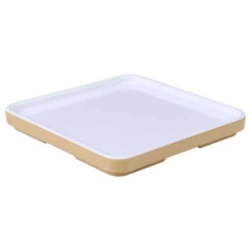Plateau/deksel vierkant afm. 10,5x10,5x1,4cm. kleur champagne melamine CUBE